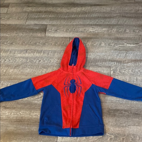 Spiderman Red and Blue Kids Costume Hoodie - Picture 1 of 7